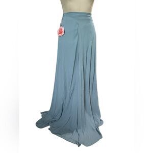 Show Me Your MuMu Maxi flowy skirt dusty blue Sz medium